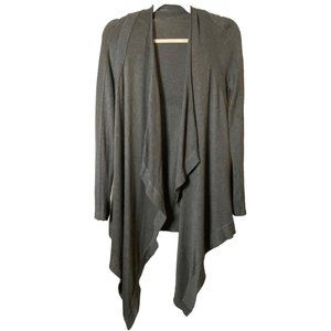 Lululemon Gray Long Open Asymetrical Cardigan Sweater‎ Sz 8(based on measures)
